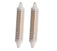 QLEE LED R7S 12 vatios bombillas s R7S T3 118mm 150W 220V J Tipo 4.65 pulgadas Bombilla de doble extremo para luz de paisaje Trabajo Seguridad Pared exterior Bombilla de inundación 2 Pack