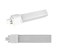 QLEE Natural Daylight Gx24q Bombilla LED de 4 pines PL-C Retrofit Lámpara fluorescente compacta de repuesto 26W Gx24q-3 1400 lm 314° Rotación libre Horizontal empotrada Bombilla verde,12w 4000k 2pcs