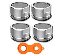 QLEUIFT 4 pcs Filtro Grifo, 24MM Difusor Grifo Rosca Exterior Grifo Recambio Parte con Junta para Cocina y Baño, Con1 pcs Llave