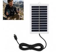 QLK Panel Solar portátil de 2 W 5 V con Micro USB, Conector para Viajes, Cargador Solar para teléfono móvil, batería Externa, IP65 Resistente al Agua, Ideal para Senderismo, Camping, Exterior
