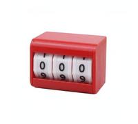 QLoztyse Digital Manual de Mesa de Puntos Marcador de Anotaciones Reiniciable con Ruedas Giratorias Adecuado para Juegos de Mesa Clases Oficinas de Billar, Array, Rojo, 3 Dígitos