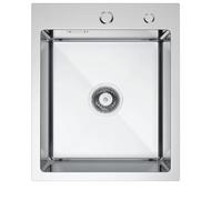 QLS Fregadero inox 40x50 cm PVD con dosificador | Solución práctica con cubeta auxiliar, menos ruido y protección contra la condensación