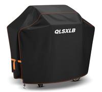 QLSXLB Funda Barbacoa Exterior Impermeable, 420D Oxford Cubierta BBQ de Parrilla 165x71x122cm, Fundas Protectora para Barbacoa Anti-Viento/Anti-Polvo/Anti-Humedad/Anti UV, Resistente al Desgarro Negro