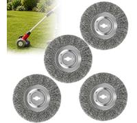 Qnbonrich Cepillos de acero inoxidable para Enhon compatible Einhell | Pack de 4 cepillos de repuesto de acero resistentes para limpiadores profesionales de juntas, terrazas, aceras, pavimentos