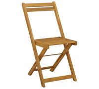 Qnhdfrt Juego de 8 sillas plegables de jardín de madera de acacia, sillas de bistró para balcón y terraza, sillas de madera rústicas, plegables, para exteriores, barnizadas naturales, 40 x 53 x 80 cm