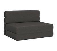 Qnhdfrt Sofá cama plegable gris oscuro 100 x 80 x 60 cm - Moderno sofá cama plegable de tela - Cama de invitados 2 en 1 y colchón plegable para salón y dormitorio, sillón de 1 plaza