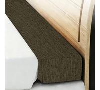 QOEUIUJ Relleno de Huecos para Cama de Espuma 45D Alta Densidad, Cojín en Cuña para Cabecero Personalizado 90-220cm, Extensor de Colchón y Puente de Unión, Funda Lavable(Café,150x10x25cm)