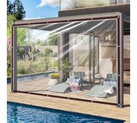 QOFLY 2X2M Lonas Impermeables Transparente Exterior Lluvia Herramienta De con Ojales Resistente Toldo Plegable Resistente Solar Anti-UV Prueba A Prueba De Viento Toldos PerforacióN Borde