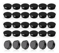 QOJOPU Imanes Nevera - 30 Piezas Imanes Potentes, Mini Imanes Pizarra Magnetica, Pequeños Redondos Negros Mini Iman Nevera, Blancos Magnets Decorativos para Foto, Oficina, Escuela, Calendario Pizarra