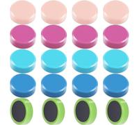 QOJOPU Imanes Nevera, Imanes Potentes Pequeños para Pizarra Magnética, 20 Piezas Mini Iman Nevera Redondos Decorativos Magnets en 5 Colores, Imanes para Pizarras, Calendario, Nevera, Oficina, Escuela