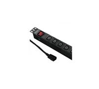 Qoltec Multipresa para armario RACK 19-pulgadas, 1U, 10A, PDU, CB, 8xIEC C13, 2m - 53998