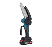 qorkhogr Mini motosierra inalámbrica con 2 baterías, mini motosierra eléctrica de 6 pulgadas con bloqueo de seguridad, motosierra pequeña de mano para podar árboles, motosierra inalámbrica con batería