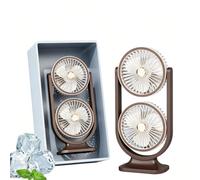 Qosneoun Ventilador de escritorio portátil USB, inclinación de 360°, giro de 105°, ventilador de escritorio de torre pequeña con 5 velocidades, ventilador de torre de enfriamiento silencioso