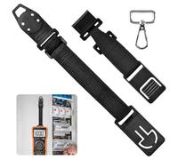 QOTSTEOS Kit colgante de multímetro para medidores Fluke, 2 correas, 3 clips, 1 gancho y colgador magnético, kit de bucle magnético universal para multímetros Fluke (negro)