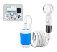 QOXEZY Ducha portátil recargable para lavado de perros, bomba eléctrica para exteriores de 4000 mAh para batería de 5 l/min de pulverización (A)