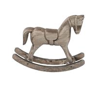 QOXEZY Figura de caballo balancín de madera, adorno nórdico para estante de | Esta figura de caballo mecedora de madera aporta un encantador estilo vintage a estantes, mesas y vitrinas.