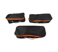 QOXEZY Juego de 3 bolsas de herramientas resistentes al desgaste con cierre de cadena para accesorios de aspiradora, bolsa de almacenamiento de PVC de poliéster resistente con asa para organizador de