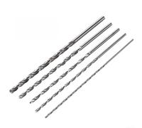 QOXEZY Juego de 5 brocas HSS extralargas de 150 mm de longitud, vástago recto de acero alto para taladrar madera, plástico, aleación de aluminio, 2 mm, 3 mm, 4 mm, 5 mm