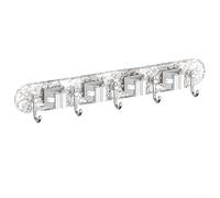 QOXEZY Soporte de pared para gancho de escoba con bolas rodantes de ajuste automático para almacenamiento de escobas de fregona (L)
