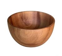 QOXEZY Tazón grande de madera para servir sopa, fideos, ensalada de pasta, fideos, cuenco de cocina natural de 21 cm