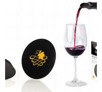 Qpractiko Disco antigoteo Vino Pack 5, Aluminio Negro pequeño