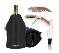Qpractiko Set Accesorios Vino Mediano Negro