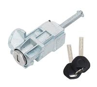 Qqmora Conjunto de Cilindro de Cerradura de Puerta Delantera Izquierda con Llaves, Metal Duradero para Reemplazo E46 325i 330i 330xi 2001-2006
