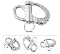 Qqmora Grillete Fijo de Liberación Rápida de Acero Inoxidable Marino con Anillo Redondo para Uso en Barcos y Caravanas (10 * 35mm)