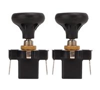 Qqmora Interruptor de Empuje de Faros, Reemplazo de Interruptor de Control de Luz Duradero para Carrito de, Fácil Instalación, 2 Piezas ABS y Metal