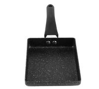 Qqmora Sartén Tamagoyaki Cacerola Negra Antiadherente para Cocinar Tortilla Fácil 13,5 X 18,5 Cm 1 Ud