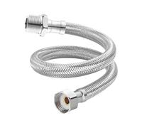 Qrity 1 Piezas Extensión de Conexión de Acero Inoxidable, G1/2" Hembra x G1/2" Macho Manguera Flexible de Agua, para Conectar un Grifo, 40 cm