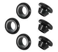 Qrity 20 Piezas Goma Ojal, Pasacables de Goma Electrico, Tapones de Goma, Anillo de Ojal para Proteger Cables, ID 12mm Montaje Diámetro 14mm
