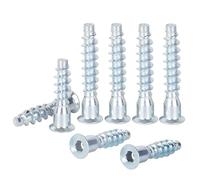 Qrity 20 Piezas Tornillos Confirmat, Tornillos de Conexión para Muebles, M7x30mm Tornillos Hexagonales para Madera, Tornillos para Construcción de Mueble