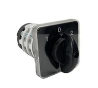 QRUYHBAJU Interruptor de Leva YMZ12-20/3, eléctrico, 3 Posiciones, Contacto Plateado, con Enclavamiento, 20 A, 690 V, 3 Polos, Interruptor de conmutación rotativo de Control.