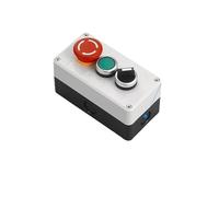 QRUYHBAJU Nueva Caja de Control de Interruptor de botón, plástico, Manual, botón de Arranque automático, Caja Impermeable, Interruptor de Parada de Emergencia Industrial eléctrico(3Hole-02)