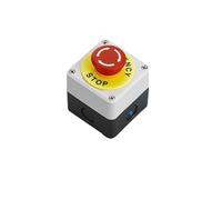 QRUYHBAJU Nueva Caja de Control de Interruptor de botón, plástico, Manual, botón de Arranque automático, Caja Impermeable, Interruptor de Parada de Emergencia Industrial eléctrico(1Hole-01)