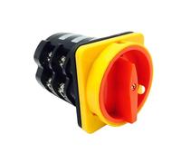 QRUYHBAJU Perilla de Interruptor Giratorio de 2 Posiciones 0-1 660 V 60 A, 2 Polos, 4 terminales, con candado, Interruptor de Corte de alimentación Principal HZ12-60/04
