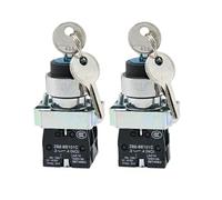 QRUYHBAJU XB2-BG21 XB2-BG33 XB2-BG53 Perilla de Control de Llave Interruptor 1NO / 2NO 2/3 Posiciones Autobloqueo/Autoreinicio Perilla selectora Interruptor 22mm(XB2-BG33)