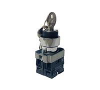 QRUYHBAJU XB2-BG33 BG23 BG35 Interruptor de botón metálico con Llave giratoria, selector de 3 Posiciones con autobloqueo, 2NO, 1NO, 1NC, 10A, instalación en 22 mm(2 Position 2no,5pcs)