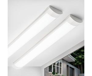 Qsmile 2 Pack De Barra LED, 120cm Tiras LED De Interior, Luz Blanca Fría 6500K, Tubos LED Ultrafinos y Duraderos, Fáciles De Instalar, Adecuados Para Plafones Luminaria En Oficinas, Talleres