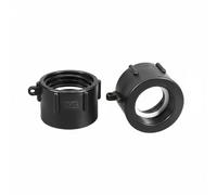 QSTDGVPW Adaptador de Rosca para Bidón IBC con Conexión de Rosca Estándar y Fina Tapón en Plástico Resistente y Silicona Adecuado para Uso Agrícola Jardines, A 1-1/2 Pulg