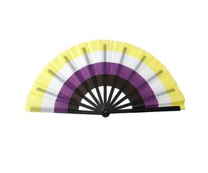 Qsvbeeqj Abanicos de mano plegables con arco iris, decoración de baile, accesorios para festivales de música y fiestas