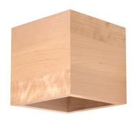 Sollux Lighting Lámpara de pared Quad SL.0491 1x40 W madera natural pantalla rectangular