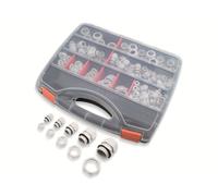 QUADRIOS, 2102CA115, Juego de conectores para cables, color blanco - Sistema métrico, 224 piezas