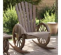 QUAHEAS Adirondack - Mecedoras de madera maciza de abeto para jardín, 2 unidades, con asiento ergonómico y suave movimiento oscilante para jardín y balcón