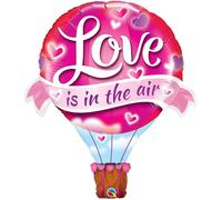 Qualatex - Globo de aluminio con texto en inglés "Love Is In The Air", multicolor