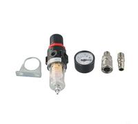 Qualoramall AFR-2000 1/10.2 cm Filtro de compresor de aire Separador de agua Trampa con regulador de presión Manómetro 40 Secador neumático para torno CNC Fresadoras Herramientas
