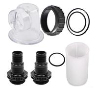 Qualoramall Conjunto de bomba de filtro de repuesto para SPS25 SPS50 SPS75 SPS100 piscinas de circulación ABS prefiltro tapa de filtro de succión junta tórica sellos kit de piezas de conexión