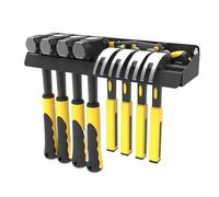 Qualoramall Estante de acero resistente para martillo de montaje en pared, organizador de herramientas para taller, cobertizo, garaje, soporte para martillos y herramientas manuales, ahorro de espacio