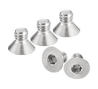 QUARKZMAN 1/4-20x3/8" Plana Avellanada Hueca Cabeza Tornillos, 25uds 304 Inoxidable Acero Hexagonal Zócalo Plana Cabeza Tornillos, Completa Rosca, Avellanados Pernos